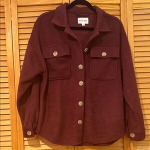 Olive & Oak Maroon Button-Up Flannel